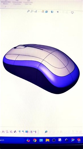 Mouse surface design #solidworks #mouse #design #shortsfeed #shorts #animation #catia #solidworks3d