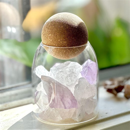 Borosilicate Glass Jar With Ball Cork Lid: Rustic Pantry Storage (17 Oz) - Etsy