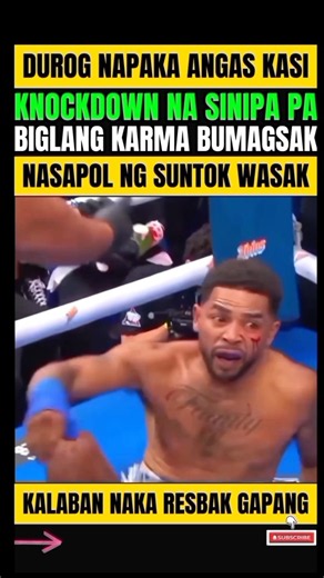 KARMA! Nagyabang kasi, knockdown na tinira pa! NA RESBAKAN BAGSAK!