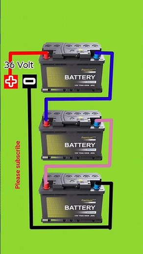 How to Build a 36V Battery Pack from three 12V Batteries #shortvideo #viralshort