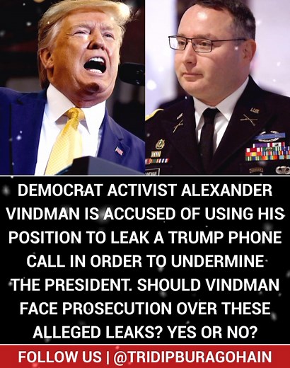 156K views · 9.2K reactions | DEVELOPING: Alexander Vindman Accused of Illegally Leaking Trump Call—Should He Be Prosecuted? #AlexanderVindman #DonaldTrump #Leak #Prosecution #Whistleblower | Tridip Buragohain | Facebook