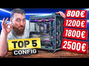 TOP 4 Gaming PC Builds: €800 / €1200 / €1800 / €2500