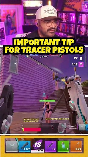 Learn this Tracer Pulse Pistol technique to win for fights #fortnite