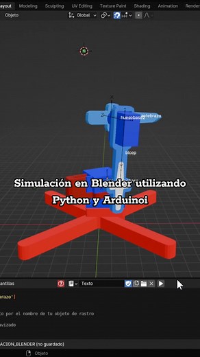 Simulación de Brazo Robótico con Arduino y Blender