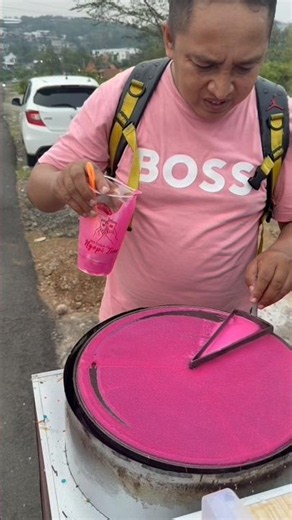rotated in a circle using pink dough to win the competition because not many people sell it