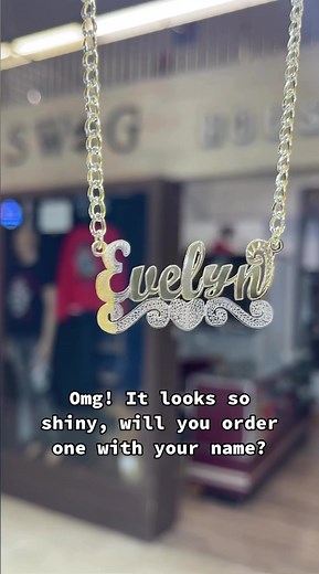 Design Your Own Real Gold Name Plate Necklace