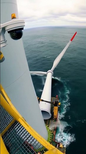 Wind Turbine Blade Breaks During Installation Fail #WindTurbine