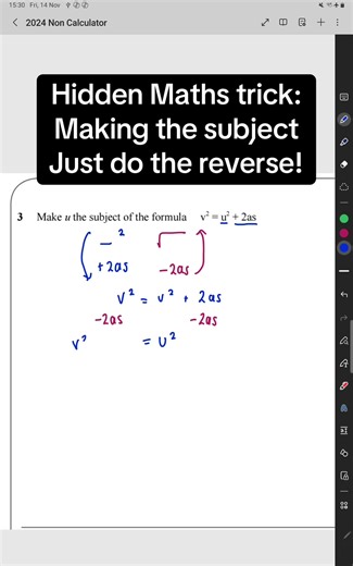 Making the Subject- Just Reverse it ⏮️ Maths Trick #maths #mathsexam #studytips #mathstrick #studytok
