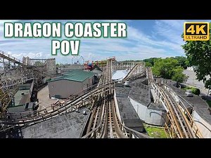 Dragon Coaster POV (4K 60FPS), Rye Playland Classic Wood Coaster | Non-Copyright