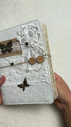 54 reactions · 3 comments | The original retro loose-leaf butterfly A6A5 handbook, fabric, Japanese-style lace handbook cover, card book storage | Real Me Made - Fabric Journals | Facebook