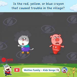 Who is The Naughty Crayon? 👉 Stay tuned for new songs on the Wolfoo Family - Kids Songs YouTube channel #woa #woanetwork #wolfoo #NurseryRhymes #cartoonforkids #superpets | Wolfoo Nursery Rhymes
