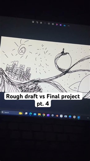 Rough draft vs Final render pt. 4… what do you think? #3danimation #blender3d #3dart #short