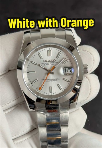 Seiko Mod: White & Orange Custom Watch