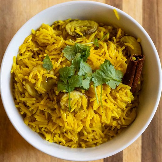 Easy Indian Mushroom Rice (Mushroom Pilau) Recipe - Cooking Gorgeous