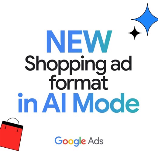 🚨🛒 𝗡𝗘𝗪: We're testing out a new shopping ad format in AI Mode. This ad format is a new opportunity for retailers to fit naturally into the conversation, and show up in key moments of discovery. AI Mode provides a more helpful shopping experience when users can easily compare a variety of brands and stores.* Learn more: https://goo.gle/4ky4Y4T *Google Quantitative User Research, Sentiment and Impact of Retail Ads, US, 2025, n=N=4,773, Oct-Dec 2025 | Google Ads