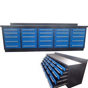 [Hot Item] Heavy Duty 10FT Metal Steel Storage Tool Workbench Cabinet with 25 Drawer