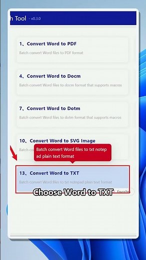 Batch convert Word files to TXT on Windows