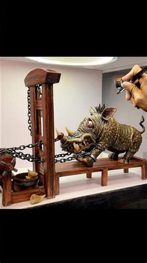 How to Make a Rhinoceros from Polymer Clay | Rhinoceros Nightmare on the Horn Saw | Egan Creator