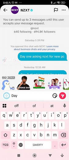 asking nzxt for new pc on TikTok