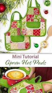 Join Tammy in this Apron Hot Pads tutorial! Shop this kit now on our website! #sewingtips #diy