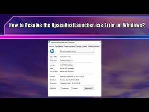 How to Resolve the HpseuHostLauncher exe Error on Windows
