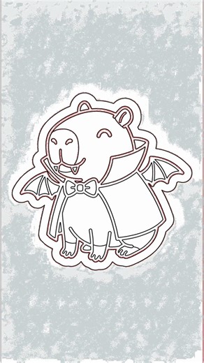 Easy Capybara Vampire Drawing Tutorial with Chillify