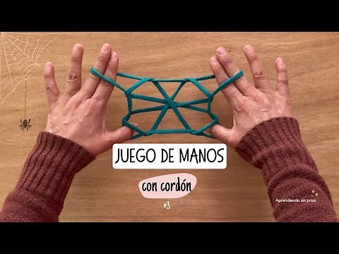 Hand game with cord. Spider web.