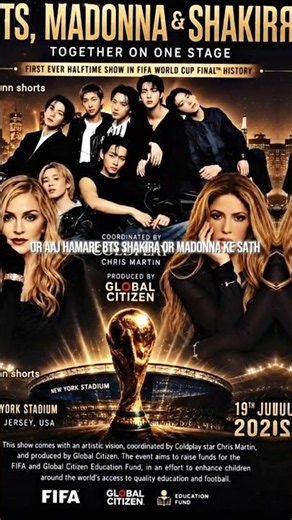 FIFA World Cup 2026 Halftime Show Is HERE BTS, Shakira & Madonna Together? #bts #shakira #medonna