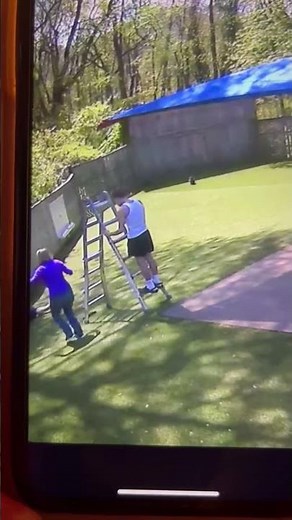 Guy Falls Off Step Ladder While Fixing Something Placed at Considerable Height - 1314690