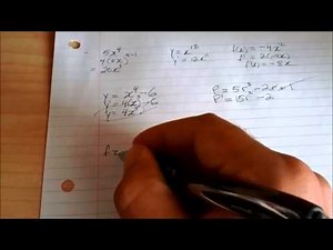 Derivative of a polynomial function