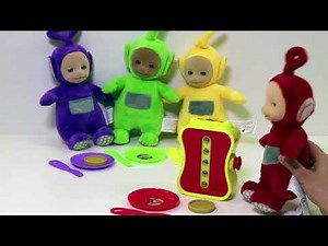 Teletubbies Po making Tubby Toast with Tubby Toaster