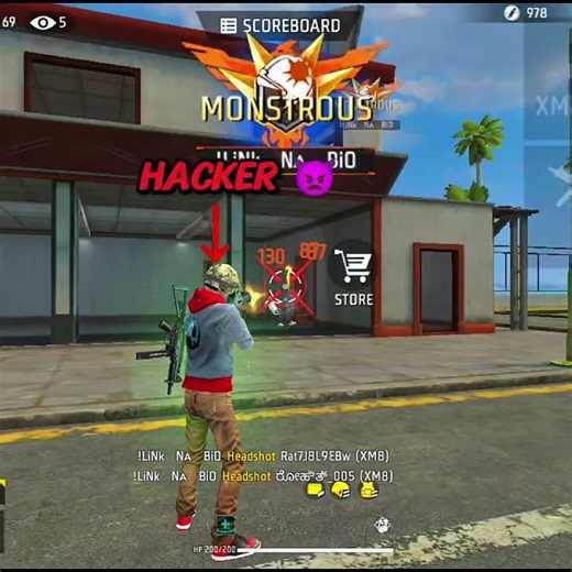 When a hacker Came to The Training ground 💥🔥 #shorts #freefire