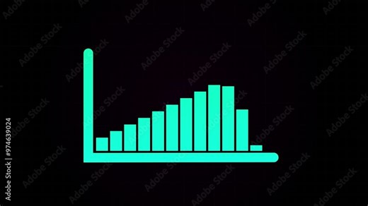 Business Graph Icon Animation – Trend Chart Analysis Visual