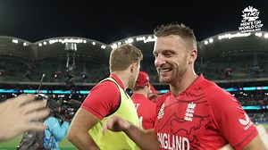 6.3M views · 206K reactions | Celebrations in full flight  Go behind the scenes as England sealed a magnificent win against India in the semi-final in Adelaide  #T20WorldCup | ICC - International Cricket Council | Facebook