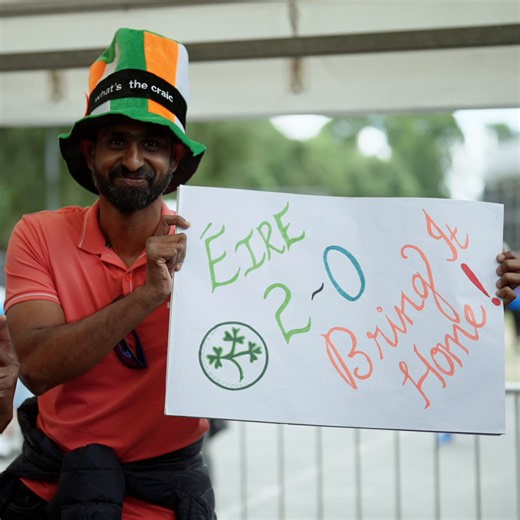 Some of the brilliant signs from around the ground! 🖼️#BackingGreen | #IREvIND | #FailteSolar