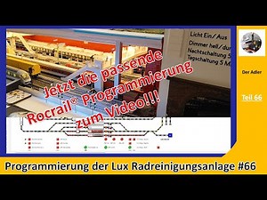 Control Lux wheel cleaning system with Rocrail #66