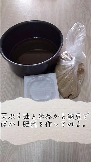 天ぷら油と米ぬかと納豆で、ぼかし肥料を作ってみる。#家庭菜園 #家庭菜園初心者 #肥料 #shorts