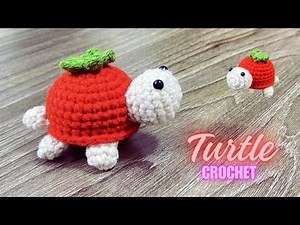 Crochet Mini Turtle 🐢 Keychain - Step by Step Tutorial