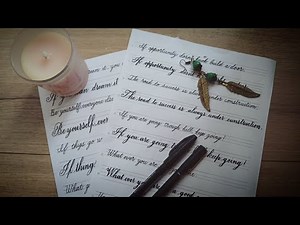 Cursive vs. Copperplate Sentence Writing (Full Movie), Watch, Relax and Learn