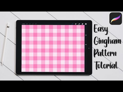 Easy Seamless Gingham Pattern Repeat. Procreate Pattern Tutorial