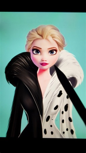Elsa as Villain 👀 #animation #cartoon #elsa