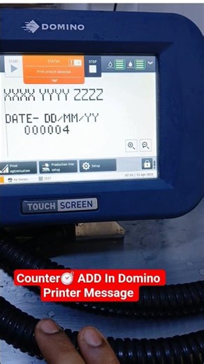 Counter ⏱️Setup in Domino Printer | #short #shorts #youtubeshorts #dominoprinter