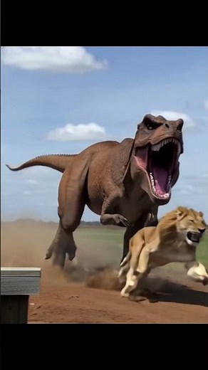 Jurassic World extended scene Lion Vs T rex.