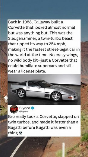 Callaway Sledgehammer – The Corvette That Went 254 MPH in the 80s 😳