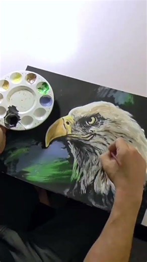 Realistic Eagle Painting Speed Run