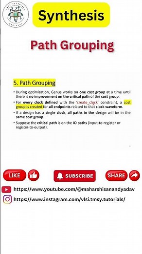 Path Grouping in Cadence Genus | SDC Constraints | Timing Optimization | VLSI Synthesis