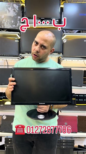 ب الف جنيه Monitor Samsung led wide screen tv & camera & plays station & computer