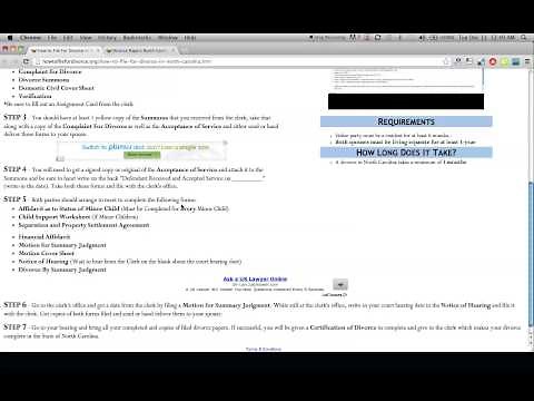 How to File For Divorce in North Carolina