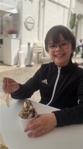 Testing Ice cream in Italy. Gelato Italiano. #polignanoamare #italy #dolce