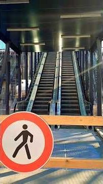 an escalator to the bridge is being built